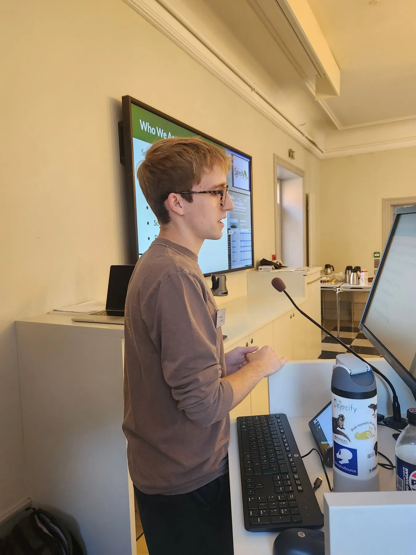 Presenting during the Specify workshop at the University of Oslo