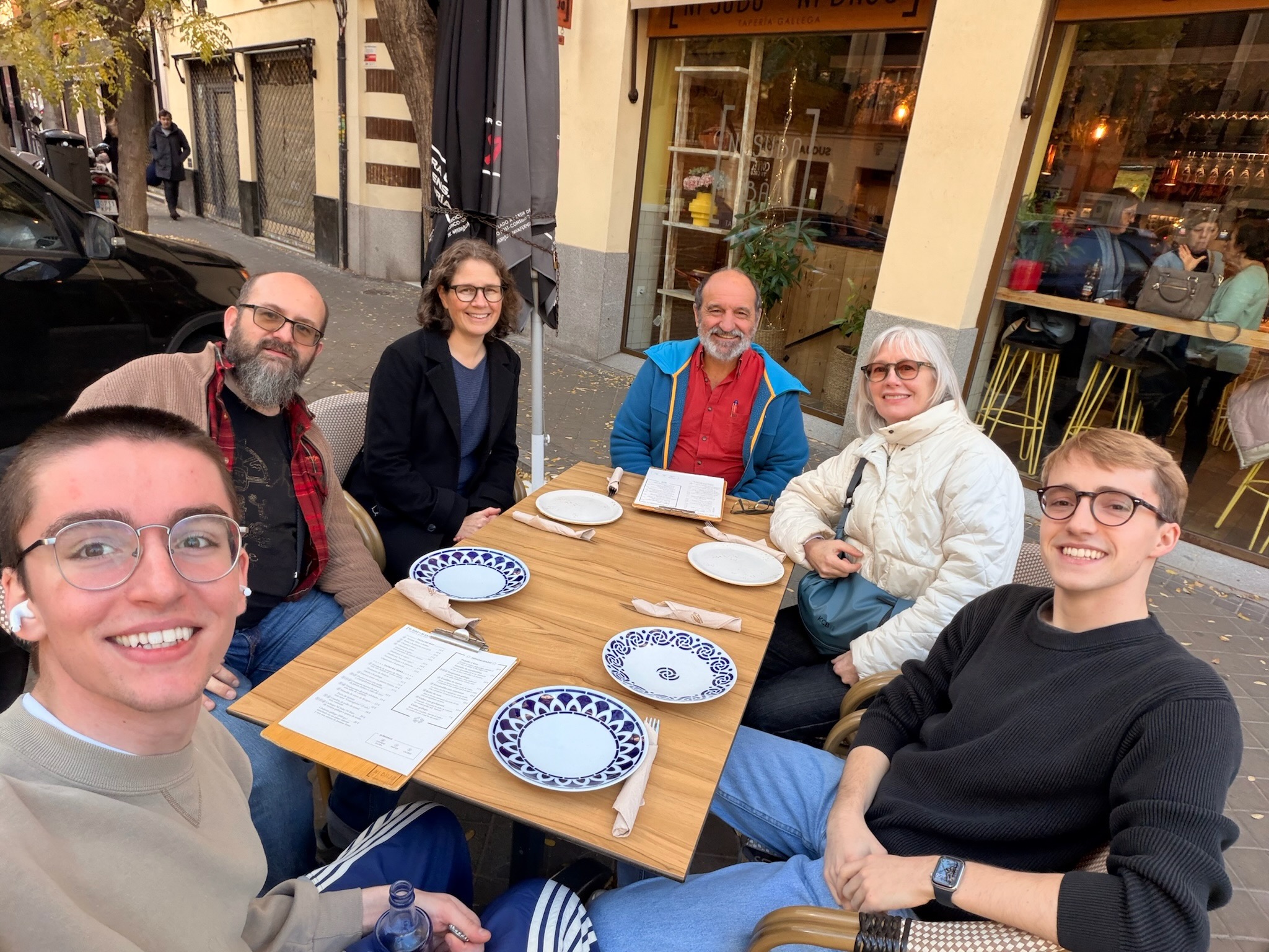 Lunch with the team and my brother